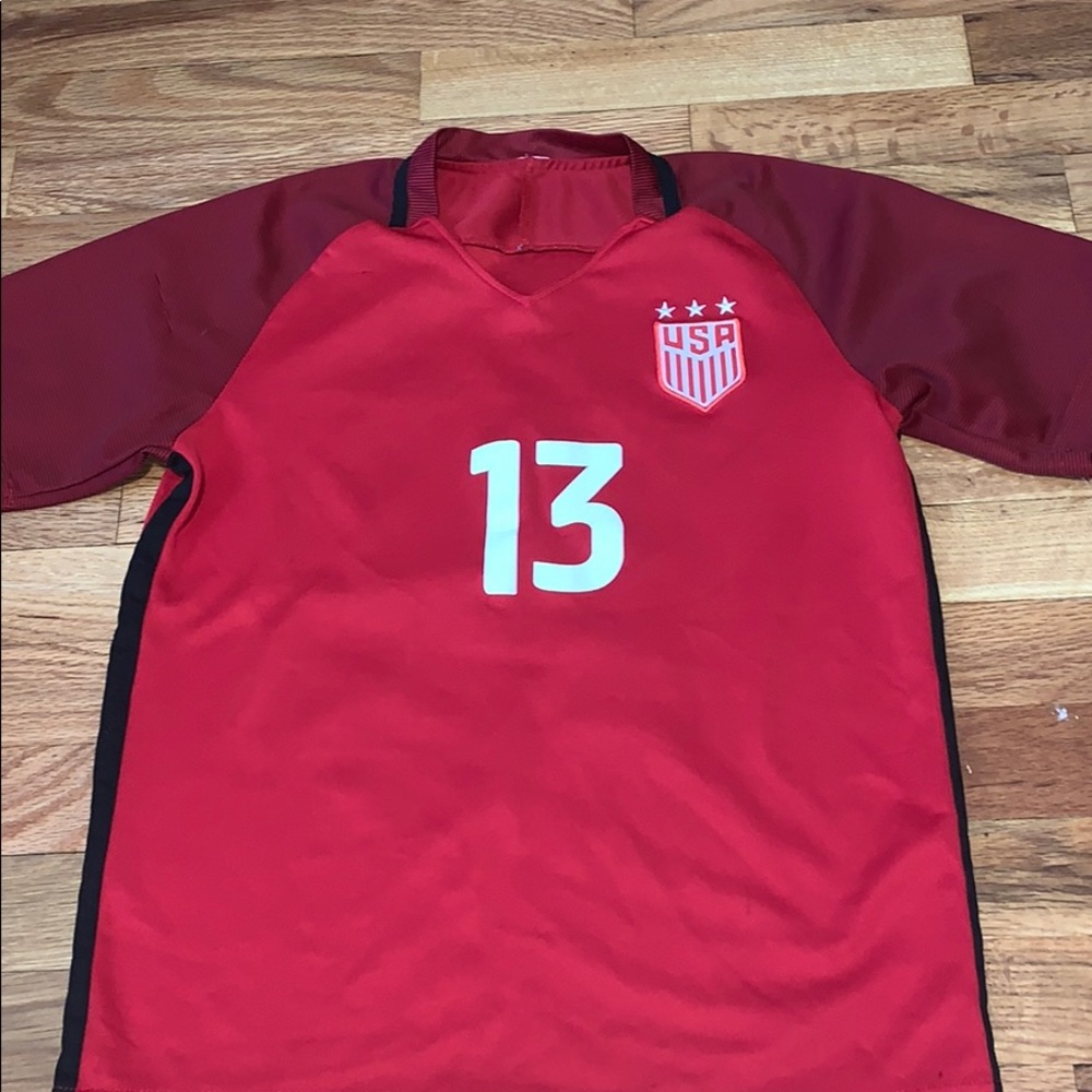 red not nike women’s national jersey alex morgan